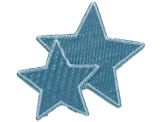 Denim star cutout